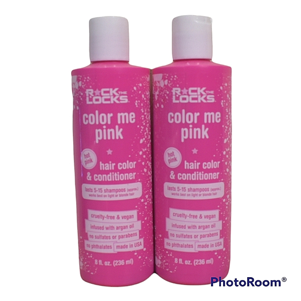 2 Rock The Locks Color Me Pink Conditioner + Color | 8oz x 2 | NWT | Hair Dye |